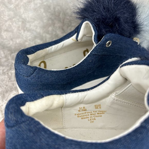 Sam Edelman Leya Denim Pompom‎ Sneaker Size 6.5 - Picture 8 of 8